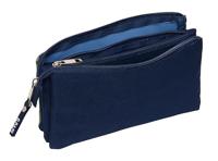 Pennenetui met 3 vakken El Pulpo Marineblauw Militair groen 22 x 12 x 3 cm - thumbnail