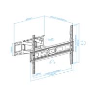 Muursteun voor tv met arm TooQ LP7866TN-B 40 kg - thumbnail