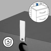 Monzana Bureaustoel - draaistoel - kruk - met - gestoffeerde - zitting - in - zwart - thumbnail