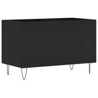 Platenkast 74,5x38x48 cm bewerkt hout zwart - thumbnail