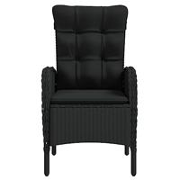 7-delige Tuinset met kussens zwart - thumbnail