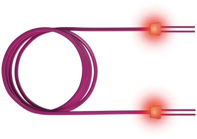 saCon glasvezel LED patchkabel duplex 50/125µm OM4, LC/LC, violet, 5 m