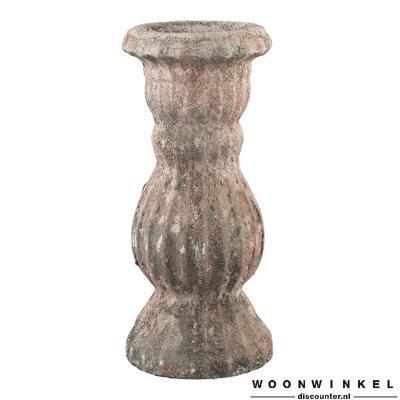 Mild Pink antique ceramic candleholder L