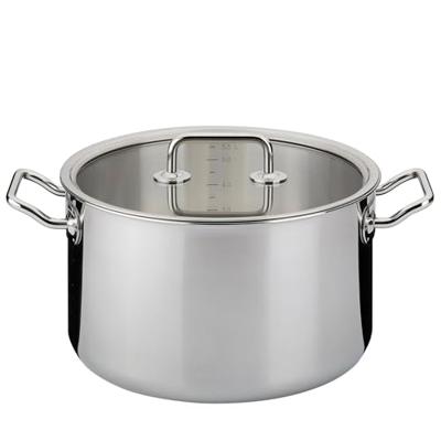 SPRING - Brigade Basic - Kookpan hoog met glasdeksel 24cm 6,50l