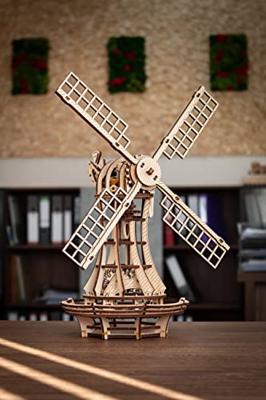 Eco Wood Art 3D Mechanische Puzzel Windmill Eco Wood Art 3D Mechanische Puzzel Windmill