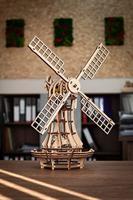 Eco Wood Art 3D Mechanische Puzzel Windmill - thumbnail
