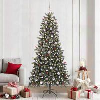 Kunstkerstboom met 300 LED Groen 240 cm PVC en Plastic en Staal - thumbnail