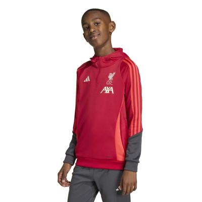 adidas Liverpool Track Hoodie 1/4-Zip 2025-2026 Kids Rood Grijs Zilver adidas Liverpool Track Hoodie 1/4-Zip 2025-2026 Kids Rood Grijs Zilver
