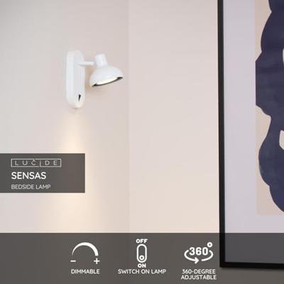 Lucide SENSAS - Bedlamp / Wandlamp - 1xGU10 (ES111) - Wit Lucide SENSAS - Bedlamp / Wandlamp - 1xGU10 (ES111) - Wit