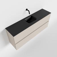 MONDIAZ ADA 120cm toiletmeubel linen. LEX wastafel urban midden zonder kraangat - thumbnail