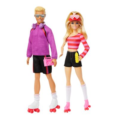 Barbie-Fashionistas-Doos met poppen en rolschaatsaccessoires HXK90