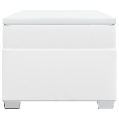 Boxspring met matras kunstleer wit 100x200 cm