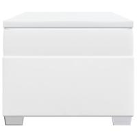 Boxspring met matras kunstleer wit 100x200 cm - thumbnail