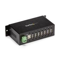 StarTech.com 7-poorts USB 2.0 hub - industriële USB-A hub van metaal met ESD en 350 W overspanningsbeveiliging - montage van DIN-rail/muur/bureau mogelijk - TAA-CONFORM - USB expander hub - thumbnail