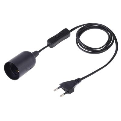 E27 Wire Cap schakelaar lamp houder kroonluchter stopcontact met 1.5 m verlengkabel EU stekker (zwart) E27 Wire Cap schakelaar lamp houder kroonluchter stopcontact met 1.5 m verlengkabel EU stekker (zwart)