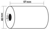 Exacompta thermische rekenrol ft 57 mm, D +-46 mm, asgat 12 mm, lengte 24 m, pak van 10 rollen - thumbnail