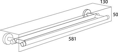Tiger Boston Handdoekrek 58,1x13x5 cm RVS Gepolijst Tiger Boston Handdoekrek 58,1x13x5 cm RVS Gepolijst