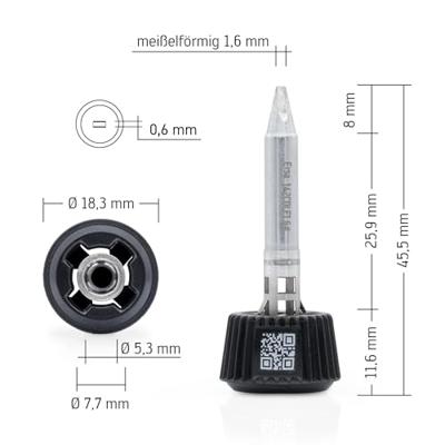 Ersa 0142CDLF16/SB Soldeerpunt Beitelvorm Grootte soldeerpunt 1.60 mm Inhoud: 1 stuk(s)