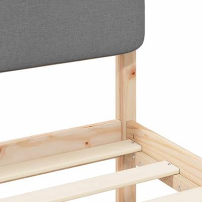 Bedframe met Gevoerd Hoofdgedeelte Lichtgrijs 200 x 200 cm