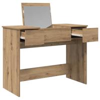 Plafondtafel met lade artisanaal eikenkleurig 100 x 45 x 76 cm - thumbnail