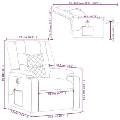 Massagestoel elektrisch verstelbaar stof lichtgrijs