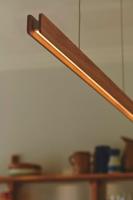 Hanglamp hout balk &apos;Ilgas&apos; led 3000k warm wit 115 cm - thumbnail