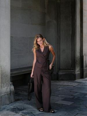 Neo Noir Broek Emmett melange | Brown