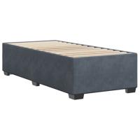 Bedframe zonder matras 100x200 cm fluweel donkergrijs - thumbnail