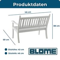 Blome Hohenzollern 62001 Tuinbank Kunststof Wit - thumbnail