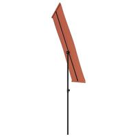 VidaXL Parasol met aluminium paal 180x110 cm terracottakleurig - thumbnail