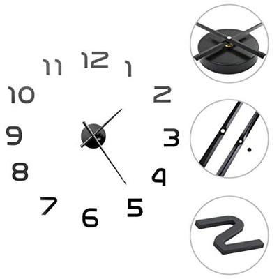 VidaXL 3d-wandklok 100 cm xxl modern zwart