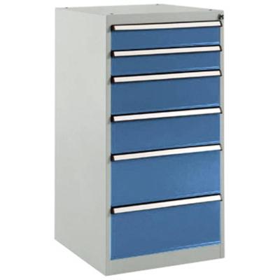 Manuflex SP1142.5007 Lade kast BASETEC stationair, gebruiksh. 900 mm met 6 lades, in stralend blauw RAL 5007 Manuflex SP1142.5007 Lade kast BASETEC stationair, gebruiksh. 900 mm met 6 lades, in stralend blauw RAL 5007