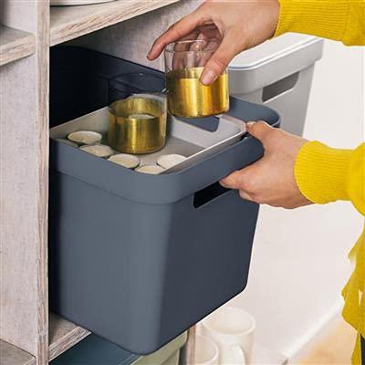 Sigma Home Opbergbox 18L blauwgrijs Sigma Home Opbergbox 18L blauwgrijs