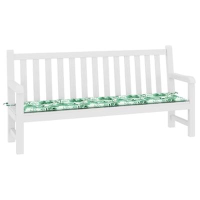 Bankkussen Blad Bladpatroon 200 x 50 x 3 cm Oxford Stof
