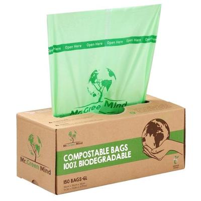 Afvalzak bio Mr.Green Mind 36x35cm 6 liter dispenser 150 stuks Afvalzak bio Mr.Green Mind 36x35cm 6 liter dispenser 150 stuks