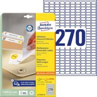 Etiket Avery L4730REV-25 17.8x10mm wit 6750 etiketten - thumbnail