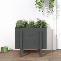 VidaXL Plantenbak 62x50x57 cm massief grenenhout grijs - thumbnail