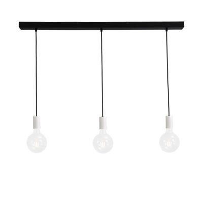 Masterlight Witte pendel hanglampConcepto 3-lichts met zwart - 2237-06-100-3
