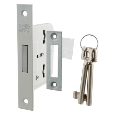 Nemef_YALE 210 Kastslot | DM40mm | klaviersleutel | voorplaat staal gelakt 22x133mm rechthoekig | stalen nachtschoot | 2 sleutels | DR 1+2+3+4 -