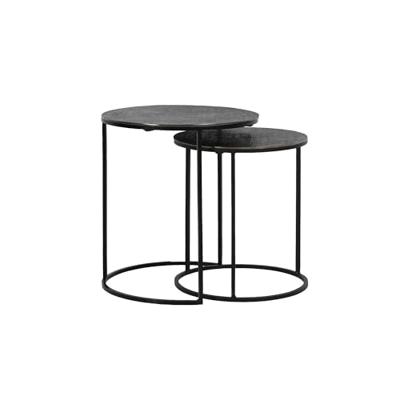 Light & Living Bijzettafel 'Rengo' Set van 2 stuks, kleur Zwart Nikkel Light & Living Bijzettafel 'Rengo' Set van 2 stuks, kleur Zwart Nikkel