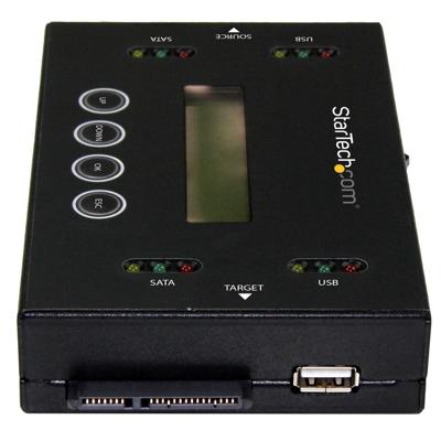 StarTech.com 1:1 Standalone Hard Drive Cloner & Wisser, USB Thumb Drive en SATA HDD/SSD Disk Kloner & Disk Eraser, LCD display, TAA Compliant, OS Onafhankelijk (SU2DUPERA11)
