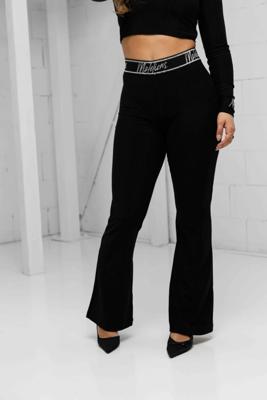 Malelions Sparkling Flared Broek Dames Zwart - Maat XL - Kleur: Zwart | Soccerfanshop