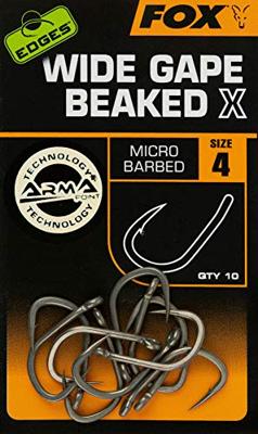 Fox Edges Wide Gape Beaked X 10st. Size 4