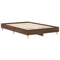 Bedframe zonder matras 135x190 cm spaanplaat bruin eiken - thumbnail