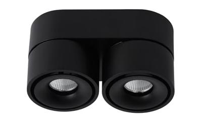 Lucide YUMIKO - Plafondspot - LED Dimb. - 2x10W 2700K - Zwart