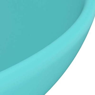 VidaXL Wastafel rond 32,5x14 cm keramiek mat lichtgroen