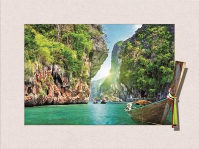 Schilderij - Thailand 3D Look, 30x40