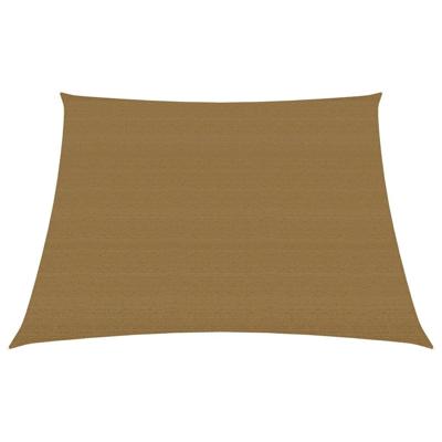 VidaXL Zonnezeil 160 g/m² 3/4x3 m hdpe taupe