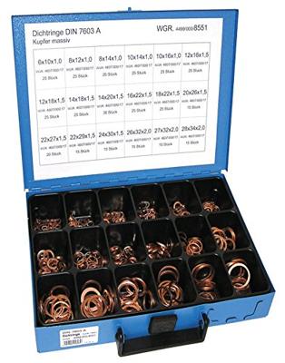 Dresselhaus afdichtring assortiment sort.washers din 7603