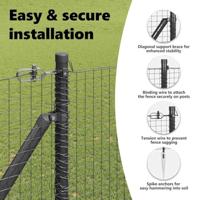 VidaXL Afrasteringspaal grijs 10 x 1,6 m (25 x 25 mm gaas) - thumbnail